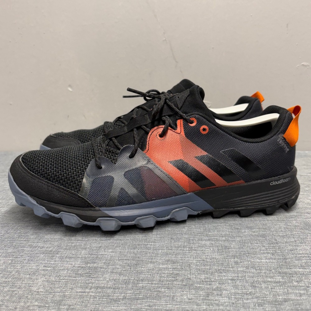 Adidas Kanadia 8.1 TR Men 9.5 Black Orange Trail Running Shoes CP8842 Traxion